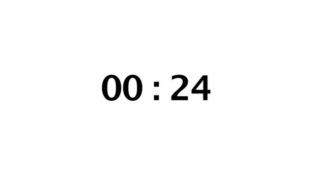 30 second countdown timer on white background