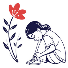 vector illustration of a man with a sword