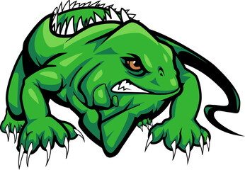 Bold Iguana Vector Mascot Design