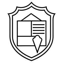 Line Art Icon Claim Approval Concept