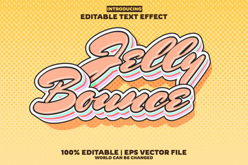 Jelly Bounce editable text effect in new modern trend style