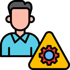 Crisis Management lineal color icon