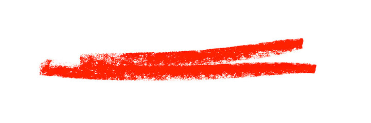 Unordentlicher Kreidestreifen in rot zum Unterstreichen