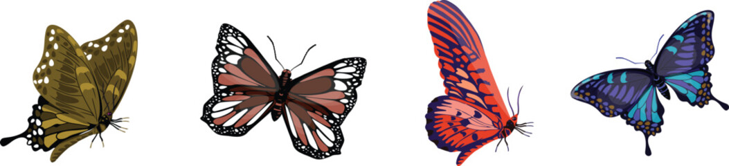 Elegant butterfly vector bundle featuring colorful, detailed designs perfect for nature, beauty, and decorative projects.