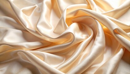 Obraz premium Cream Silk Fabric Drape Texture