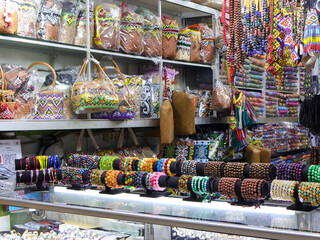 Shopping center for crafts and typical Kalimantan souvenirs such as beads, traditional clothes, jewelry and various kinds of woven crafts at Inpres Market.