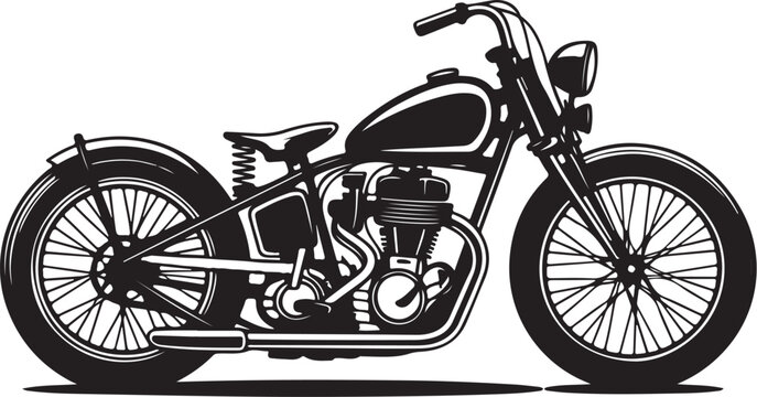 Classic chopper motorcycle ready for customization and adventure