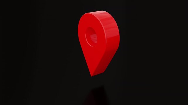 Location red pin. Computer generated 3d render