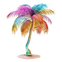 Vibrant, colorful palm tree