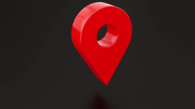 Location red pin. Computer generated 3d render