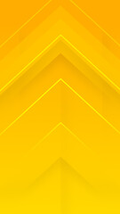 4k Abstract yellow orange background with 3d arrows shapes. Dynamic vivid business Fall Halloween, event, birthday party backdrop. Vertical up direction geometric line Arrows. Swipe up down left right