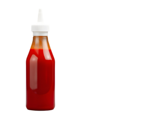 Ketchup Bottle on Transparent Background