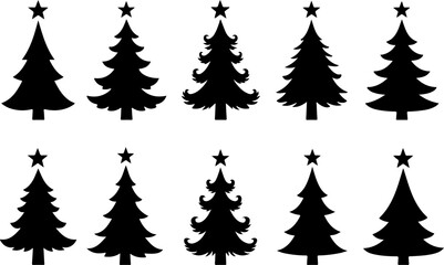 Obraz premium Christmas Tree holiday, pine tree, festive Vector Bundle