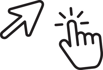 lick icon. Cursor symbol modern, simple, vector, icon for website design, mobile app, ui. Vector Illustration