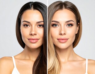 Before and after beauty treatment
