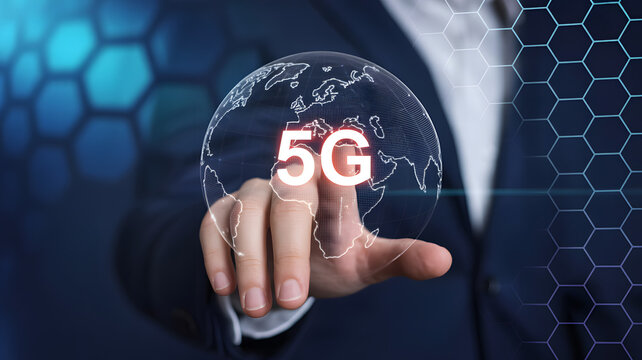 5G network connection with global reach, connecting the world with fast internet