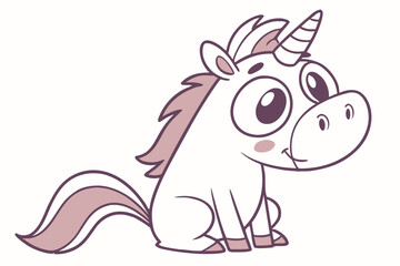 Simple vector-style nuckelavee (friendly version), Norse myth, flat design, soft colors, cartoon twist