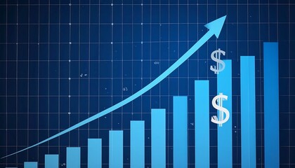 Blue bar graph with upward trend (1)