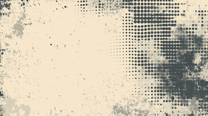 Abstract textured background with halftone dots and grunge effects