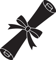 Rolled diploma icon vector