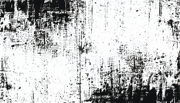 Abstract grunge black and white distressed texture background. Grunge overlay background. Monochrome Texture.