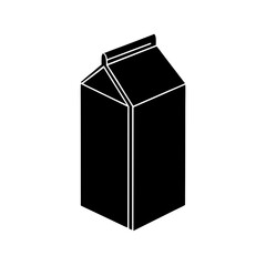milk carton isolated on white