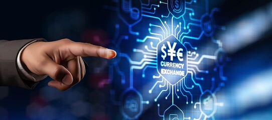 Currency Exchange Market Financial concept. Universal financial background