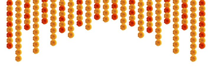 Marigold festive flowers toran entrance gate decorative design