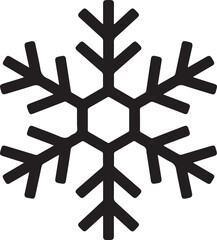 Snowflake icon isolated on a white background. Vector illustration.