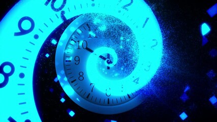 Abstract clock composition. Computer generated 3d render - Powered by Adobe