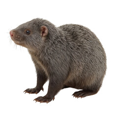 Fototapeta premium Bushy tailed opossum rat image for animal lovers and wildlife enthusiasts stock photo and graphics use on transparent background