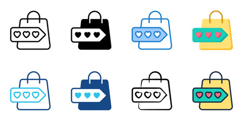 Retail therapy icon set multiple style collection 
