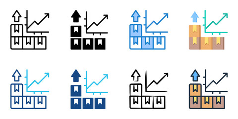 Stock up icon set multiple style collection 
