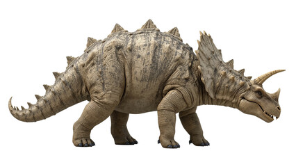 Fototapeta premium Explore sauropelta dinosaur facts pictures and information about this armored herbivore creature era on transparent background