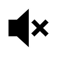 Mute Speaker Icon Symbol Sound Off Vector