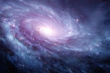 Obraz premium Cosmic galaxy swirl featuring stars and nebulae, enchanting abstract celestial landscape for space lovers and wanderers