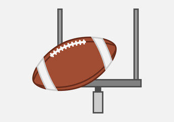 Pelota de rugby o fútbol americano marcando gol © Gabrieuskal