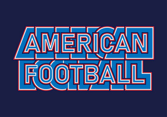 Título azul, rojo y blanco de fútbol americano