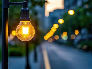 Innovative Green Technology Revolutionizing Street Lighting in Urban Environments A Focus on Sustainable Innovation for Modern Cities at Dusk