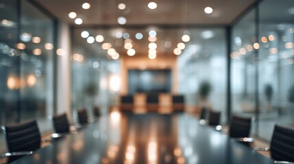 Blurred empty conference room