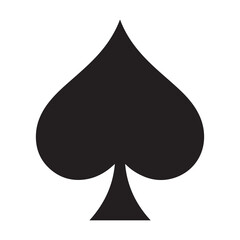 spades card suit icon vector. Poker, card game, casino symbol
