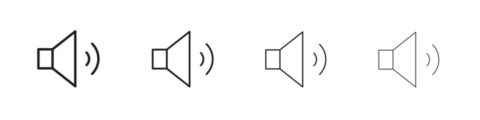 Volume icon outline vector pack. Best for web, mobile, ui