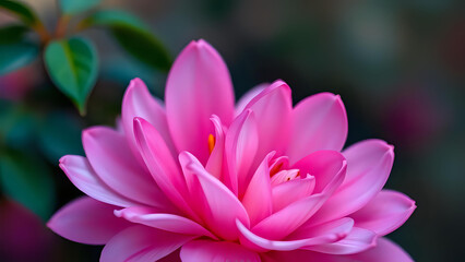 A stunning close-up of a vibrant pink flower in full bloom with a soft focus background.