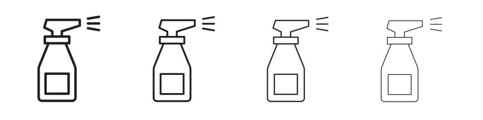 Spray bottle icon outline vector pack. Best for web, mobile, ui