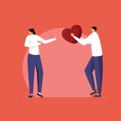 Scared girlfriend rejecting a marriage proposal, relationship problems, Not accepting Heart