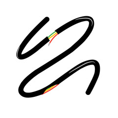 Power cable broken, power cable damaged