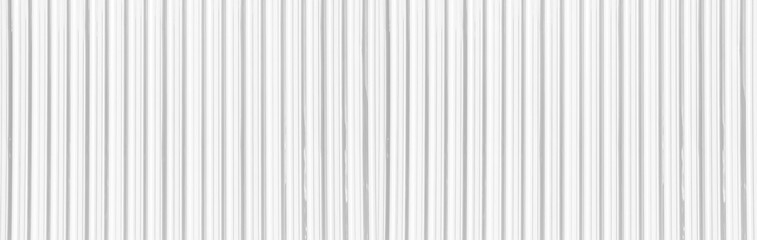 Metal roof white corrugated iron sheet aluminium steel background wall panel tile construction siding building line pattern texture seamless architecture plate frame for presentation product. © wing-wing