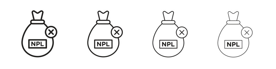 NPL icon outline vector pack. Best for web, mobile, ui