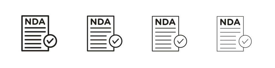 NDA icon outline vector pack. Best for web, mobile, ui