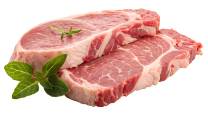fresh raw meat on isolated transparent background